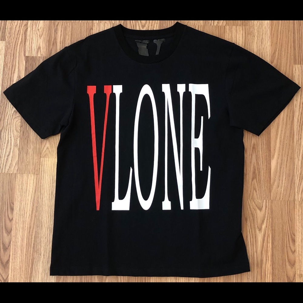 VLONE Black Red Staple Tee